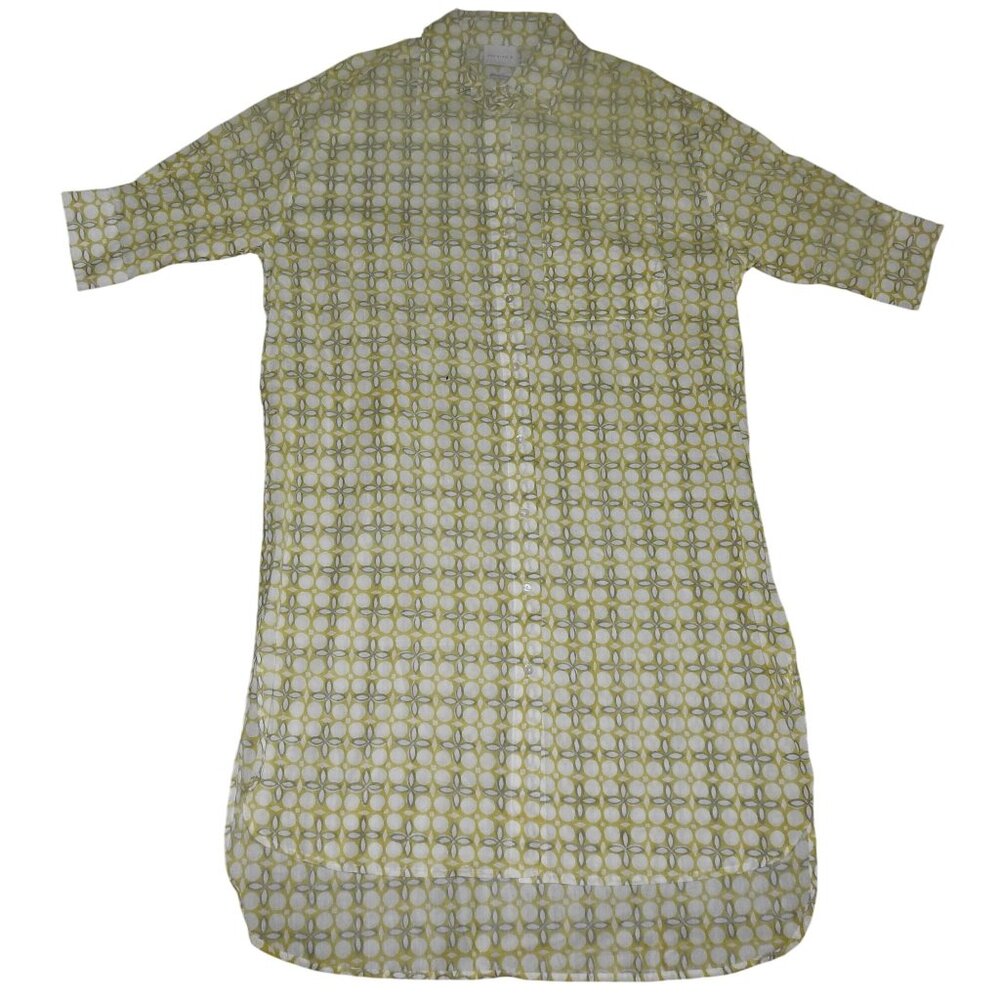 Zen Ethic Button Up Collared Shirt Dress Women's Small